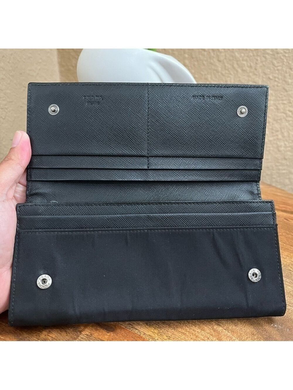 PRADA BIFOLD NYLON WALLET - Picture 14 of 15